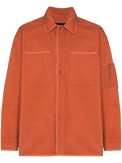 Shop A-cold-wall* Spray Long-sleeve Shirt In Orange