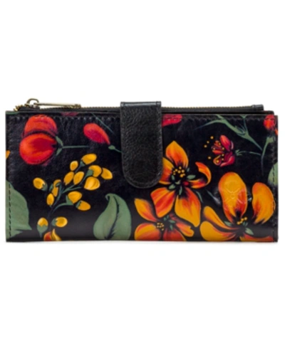 Shop Patricia Nash Nazari Leather Wallet In Tropical Escape Print