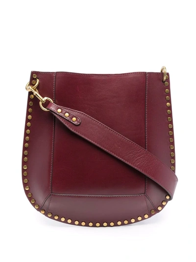 Shop Isabel Marant Étoile Oskan Studded Shoulder Bag In Rot
