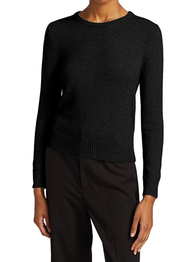 Shop Co Essentials Cashmere Knit Crewneck Sweater In Light Grey