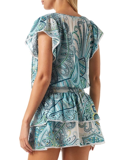 Shop Melissa Odabash Keri Printed Tiered Dress In Mirage