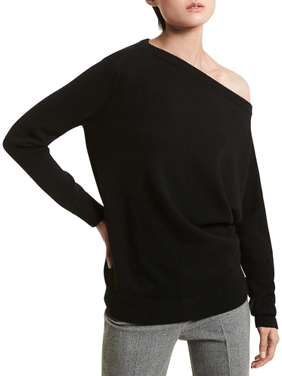 Shop Michael Kors Off-the-shoulder Cashmere Sweater In Black