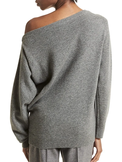 Shop Michael Kors Off-the-shoulder Cashmere Sweater In Black