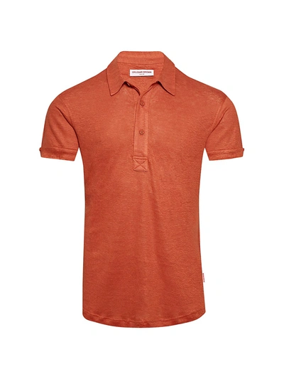 Shop Orlebar Brown Sebastian Polo Shirt In Vintage Rose