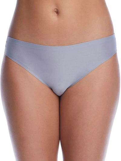 Shop Chantelle Soft Stretch Thong In Grey Sky
