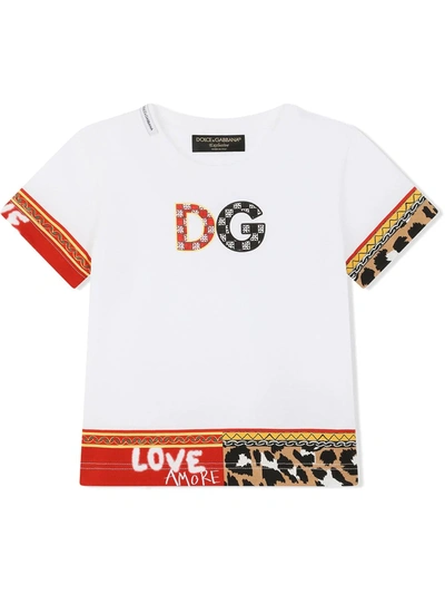Shop Dolce & Gabbana Carretto Patchwork Print T-shirt In White