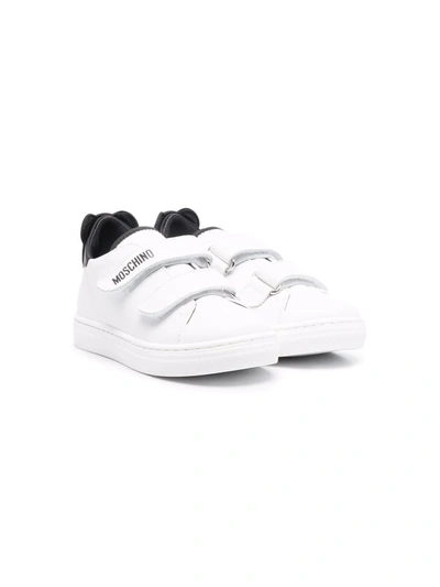 Shop Moschino Teddy Touch-strap Sneakers In White