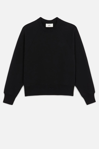 Shop Ami Alexandre Mattiussi Ami De Coeur Sweatshirt Black For Women