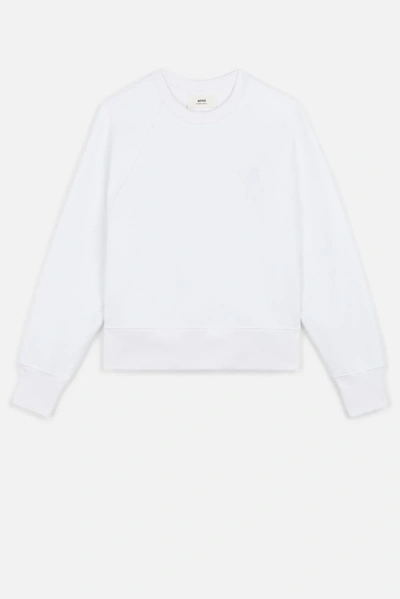 Shop Ami Alexandre Mattiussi Ami De Coeur Sweatshirt White For Women