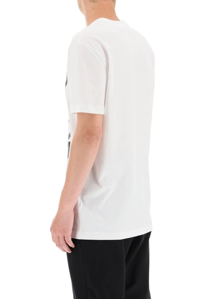Shop Versace Maxi Logo T-shirt In White