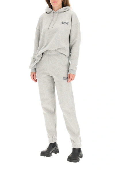 Shop Ganni Isoli Software Joggers In Grey