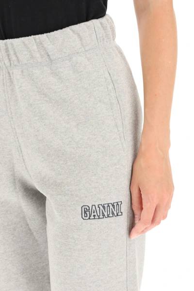 Shop Ganni Isoli Software Joggers In Grey