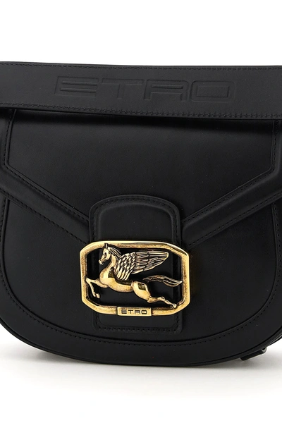Shop Etro Pegaso Medium Bag In Black