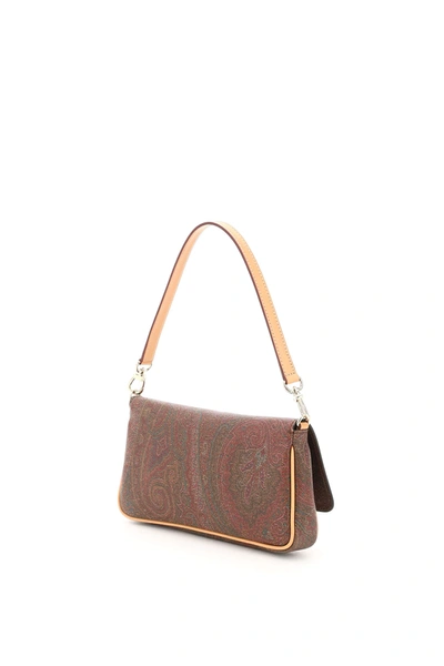 Shop Etro Paisley Mini Bag In Brown,red