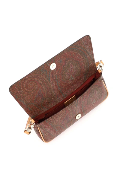 Shop Etro Paisley Mini Bag In Brown,red