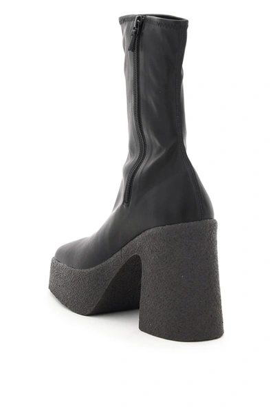 Shop Stella Mccartney Thick Heel Stretch Boots In Black