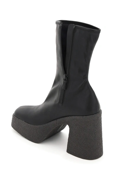 Shop Stella Mccartney Thick Heel Stretch Boots In Black