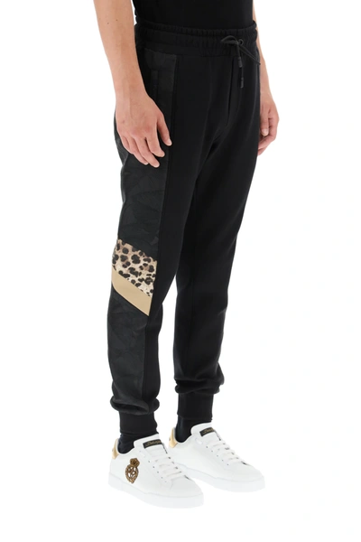 Shop Dolce & Gabbana Jogger Pants Animalier In Black