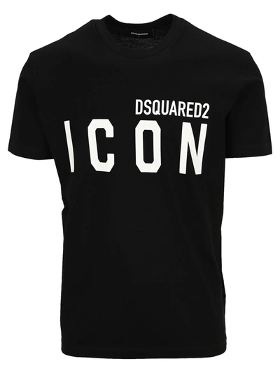 Shop Dsquared2 D Squared Icon Logo T-shirt In Black-white