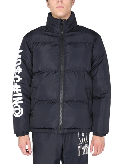 Shop Moschino Jacket With Logo In Nero