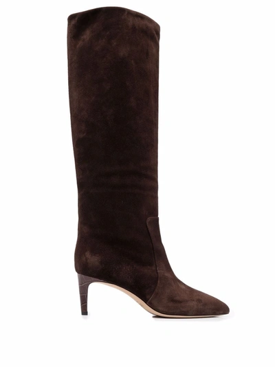 Paris Texas Pointed-toe Knee-high Boots In Braun