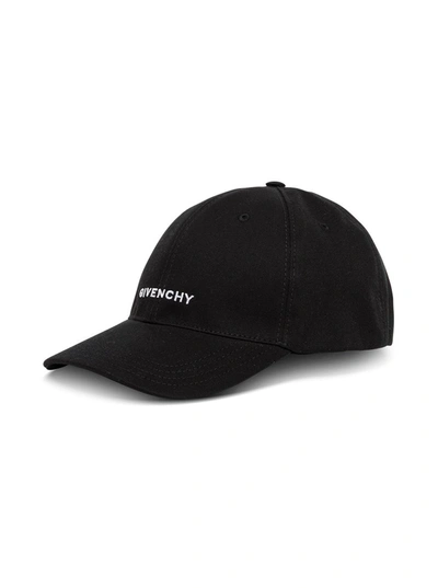 Shop Givenchy Black Cotton Blend Hat With Logo