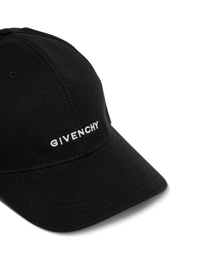 Shop Givenchy Black Cotton Blend Hat With Logo