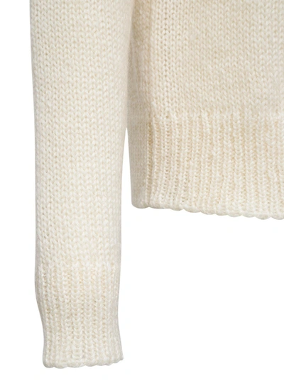 Shop Jil Sander Ivory-colored Wool And Mohair Sweater In White