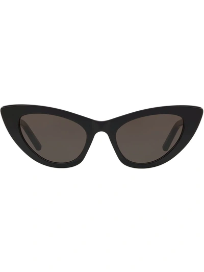 Saint Laurent Sl213 New Wave Lily Acetate Cat-eye Sunglasses In Grey