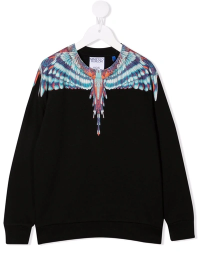 Shop Marcelo Burlon County Of Milan Wings-print Sweatshirt In Black