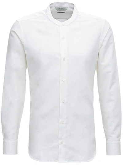 Shop Z Zegna White Linen Shirt