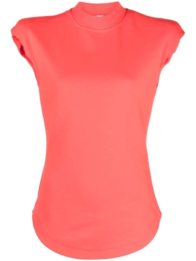 Attico Heavy Jersey T-shirt In Orange