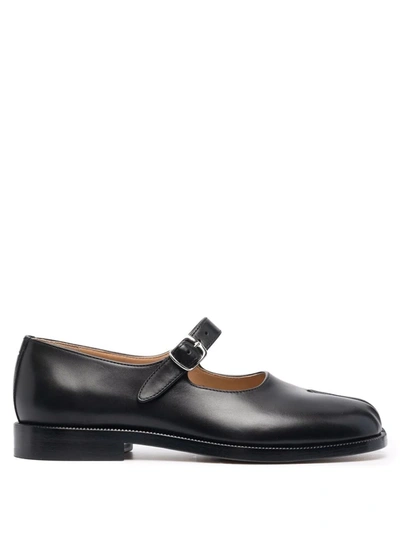 Shop Maison Margiela Tabi Mary-jane Shoes In Schwarz