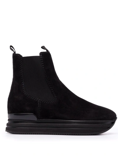 Hogan Highlights Chunky-sole Chelsea Boots In Schwarz