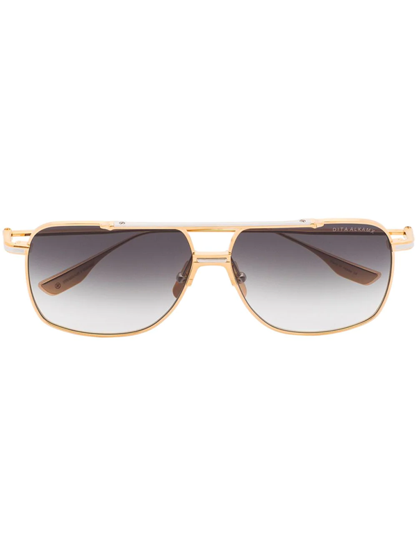 Dita Eyewear Gold Tone Alkamx Aviator Sunglasses | ModeSens