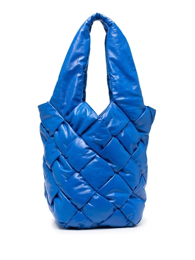 Shop Bottega Veneta Cassette Shoulder Bag In Blau