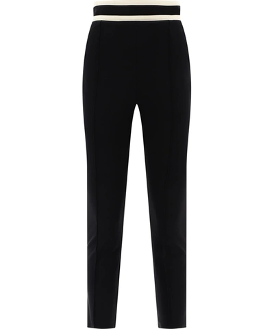 Shop Elisabetta Franchi Tailored Pants With Crease In Black  