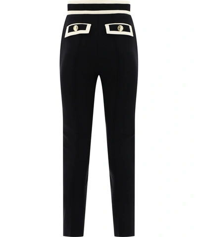 Shop Elisabetta Franchi Tailored Pants With Crease In Black  