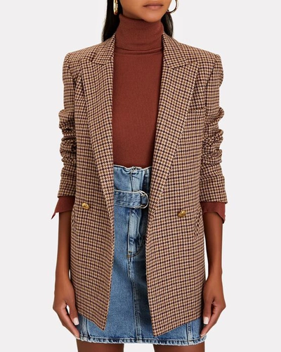 Shop Blazé Milano Svea Everday Double-breasted Blazer In Brown