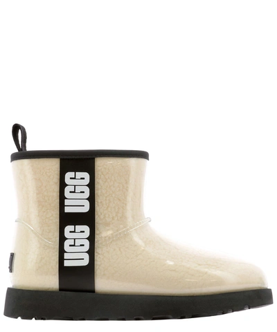 Shop Ugg "clear Mini" Ankle Boots In Beige
