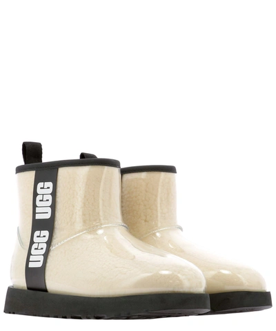 Shop Ugg "clear Mini" Ankle Boots In Beige