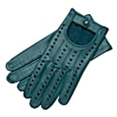 1861 Glove Manufactory Green Rimini - Women's Leather Driving Gloves In Petrol In Driving