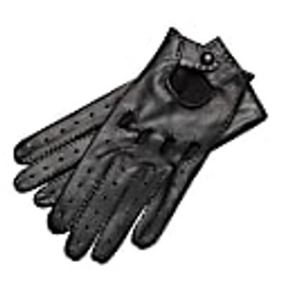 1861 Glove Manufactory Rome - Men's Handsewn Lambskin Driving Gloves In Black In Driving