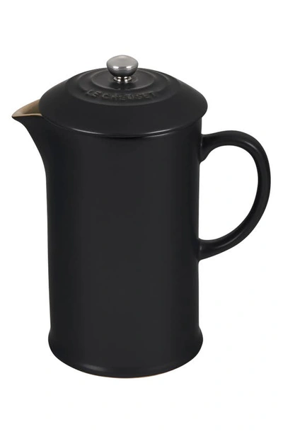 Shop Le Creuset Stoneware French Press In Licorice