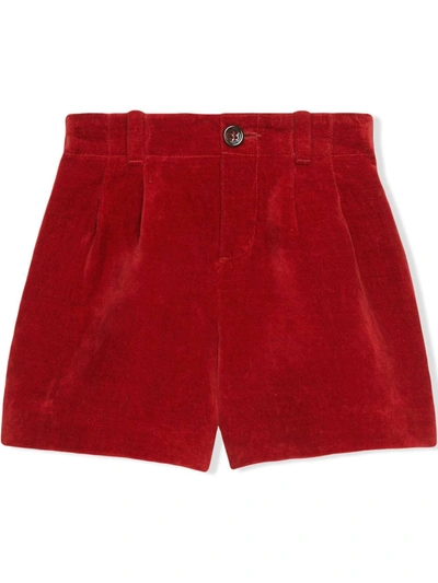 Shop Gucci Logo-patch Shorts In Red