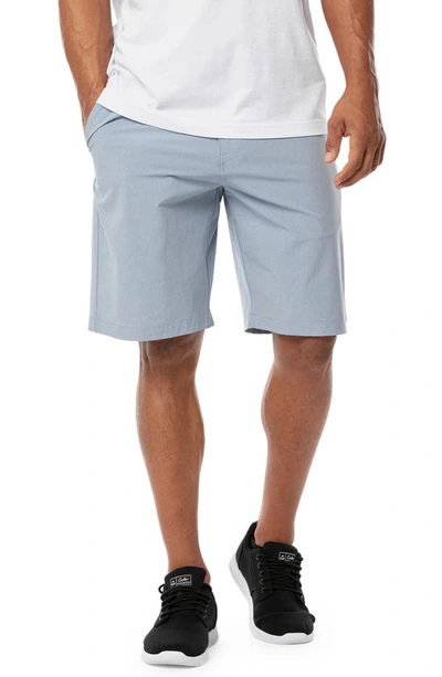 Shop Travismathew Beck Stretch Performance Shorts In Blue