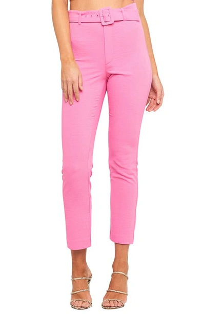 Shop Bardot Therese Buckle Crop Pants In Pink Pop