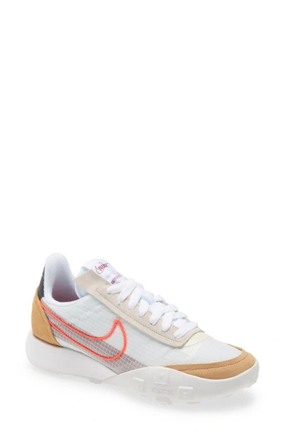 Shop Nike Waffle Racer 2x Sneaker In White/ Bright Crimson/ Red