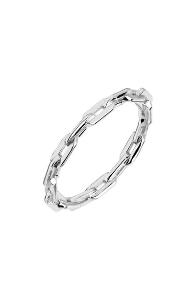 Shop Maria Black Gemma Chain Ring In Silver