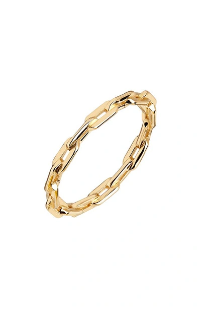 Shop Maria Black Gemma Chain Ring In Yellow Gold